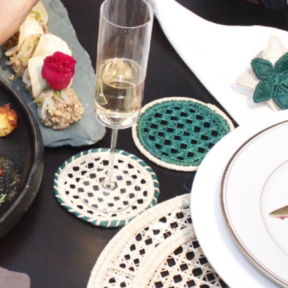 Straw Coasters- Azul - Picture 2 of 4